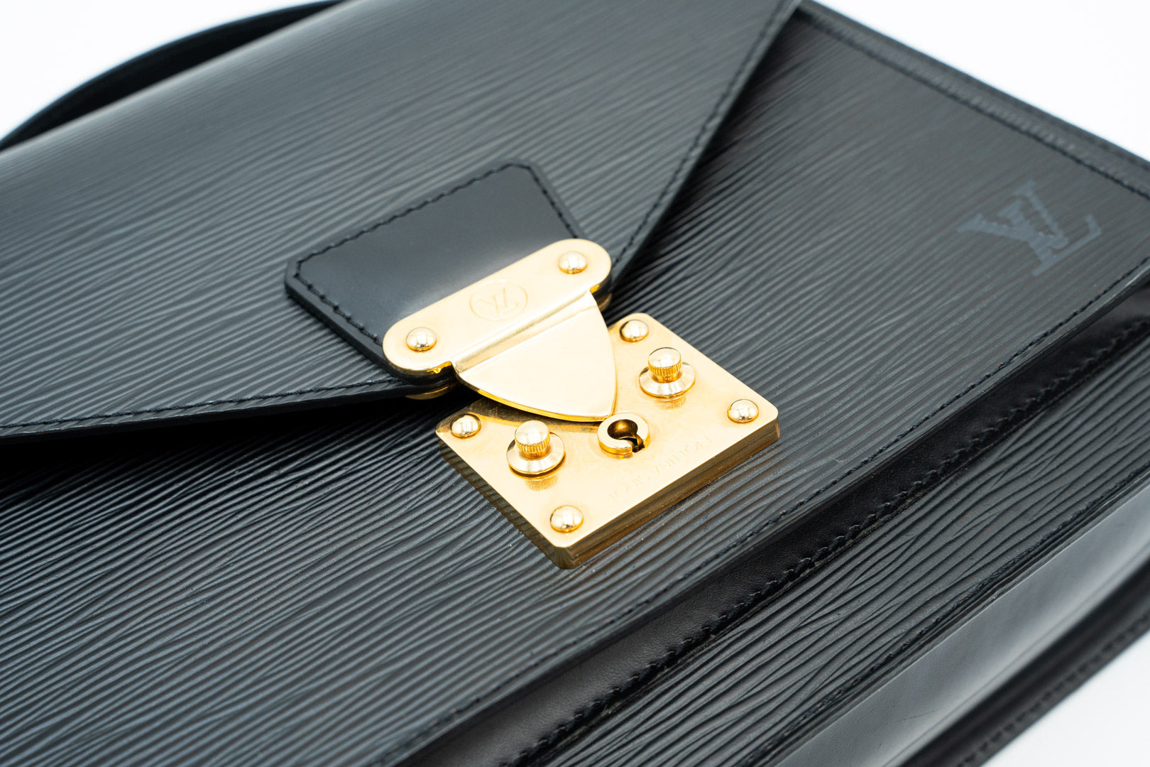 Louis Vuitton Moncaeu Epi Leather Schwarz Handtasche