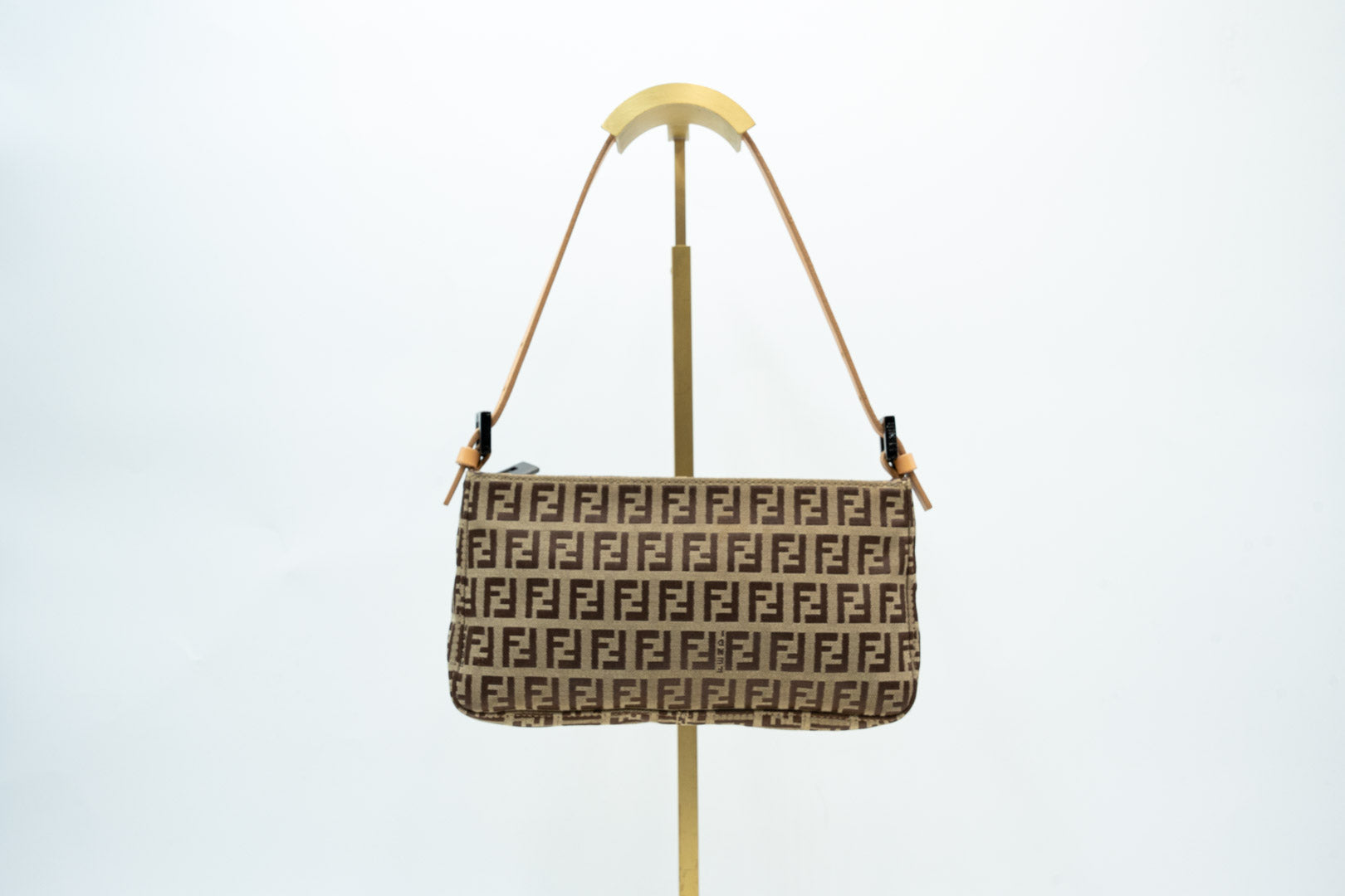 Fendi Zucchino Handbag FF Monogram Braun