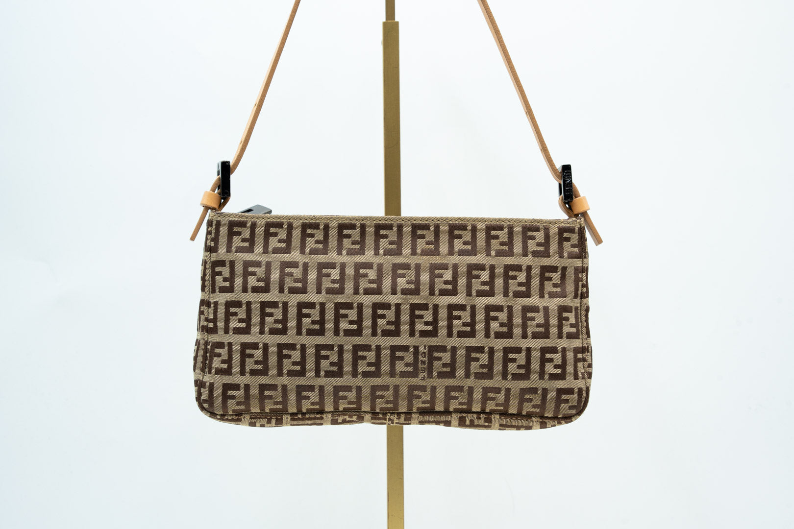 Fendi Zucchino Handbag FF Monogram Braun