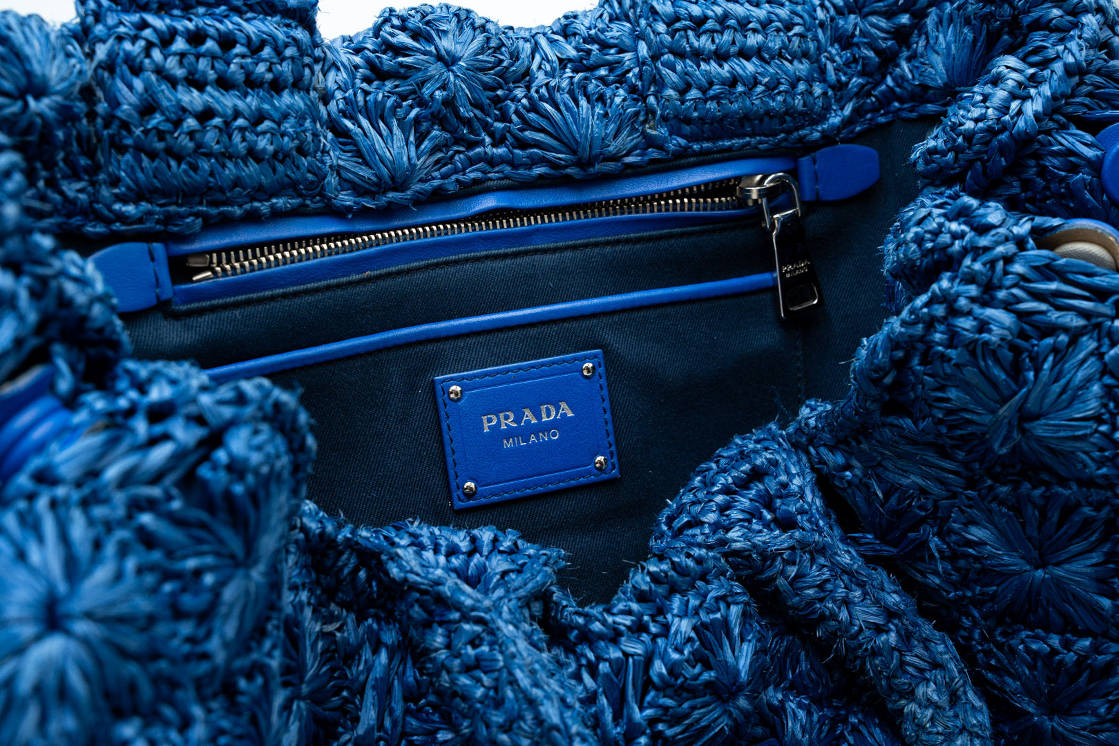 Prada Canap Raffia Satchel Hdntasche