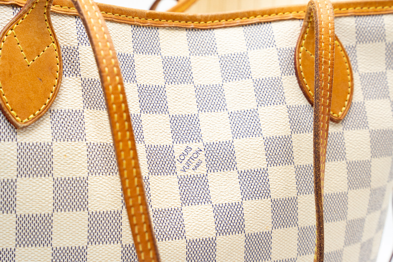 Louis Vuitton Neverfull MM White Damier Handtasche