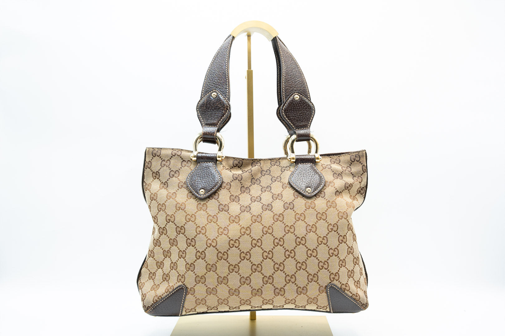 Gucci GG Canvas Tote Beige Braun