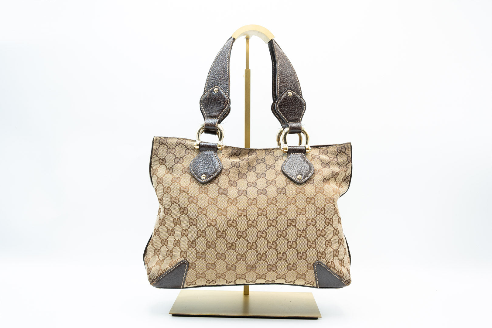 Gucci GG Canvas Tote Beige Braun