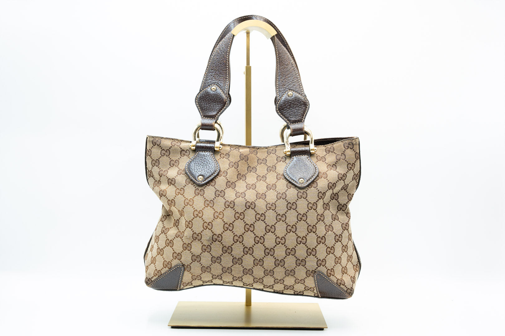 Gucci GG Canvas Tote Beige Braun