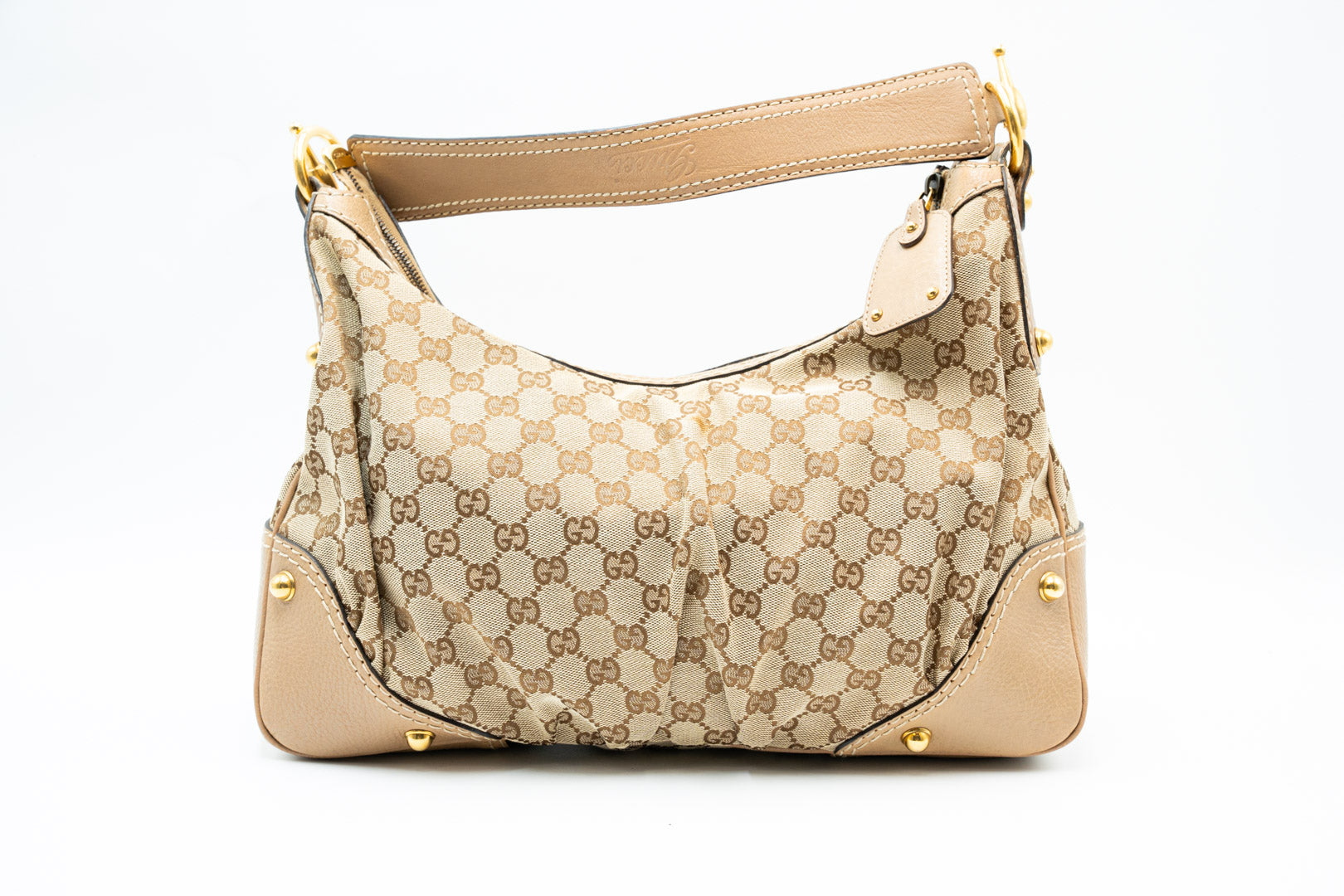 Gucci Jockey Hobo Canvas Monogram Schultertasche