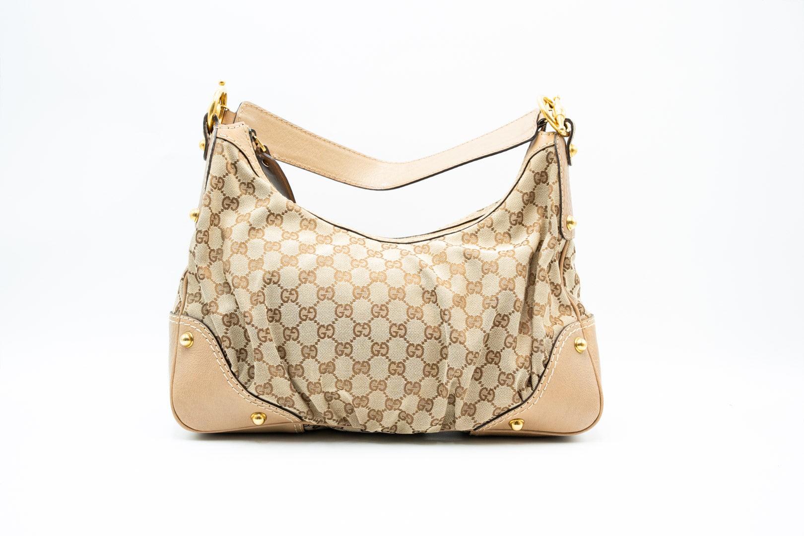 Gucci Jockey Hobo Canvas Monogram Schultertasche