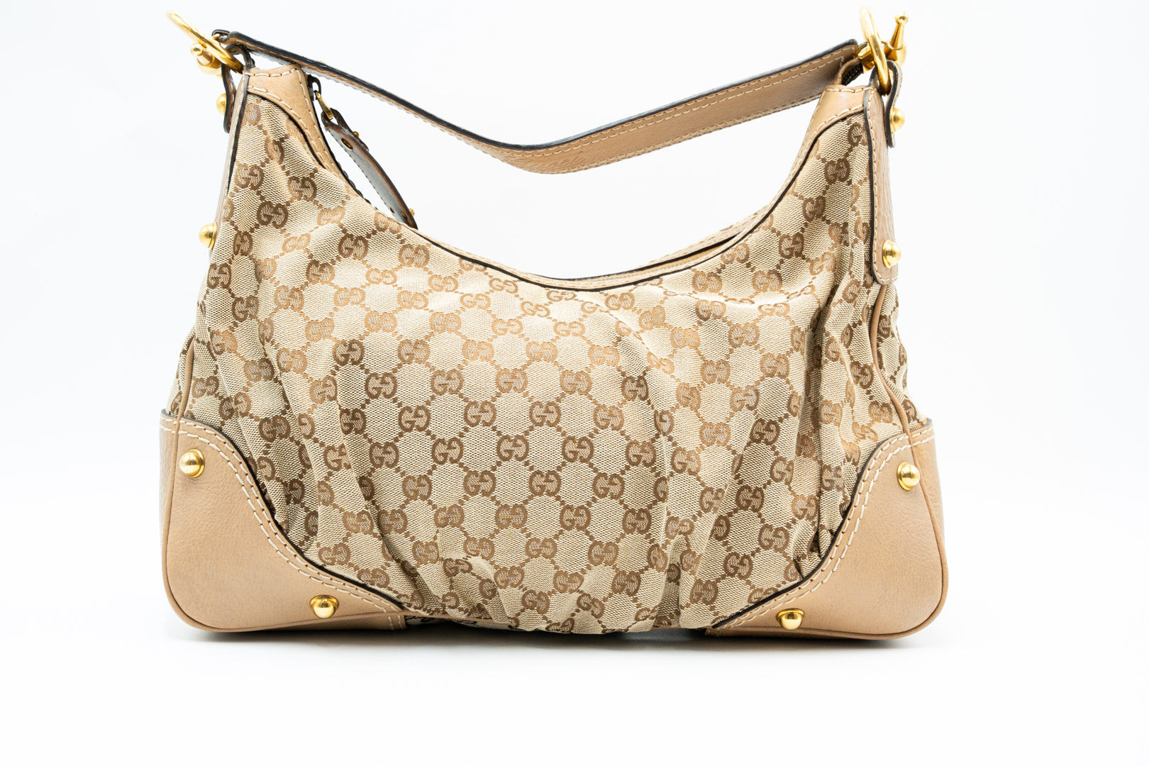 Gucci Jockey Hobo Canvas Monogram Schultertasche